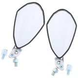 Maxbell 2pcs Universal 7/8" Motorcycle Handlebar Rear View Mirror Bike Mirror White - Aladdin Shoppers