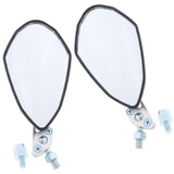 Maxbell 2pcs Universal 7/8" Motorcycle Handlebar Rear View Mirror Bike Mirror White - Aladdin Shoppers
