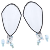 Maxbell 2pcs Universal 7/8" Motorcycle Handlebar Rear View Mirror Bike Mirror White - Aladdin Shoppers