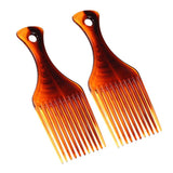 Maxbell 2pcs Women Men Afro Pick Hair Comb Hairdressing Styling Slick Back Hair Style Brush Tool - Aladdin Shoppers