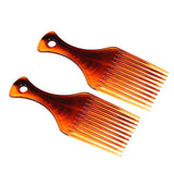 Maxbell 2pcs Women Men Afro Pick Hair Comb Hairdressing Styling Slick Back Hair Style Brush Tool - Aladdin Shoppers