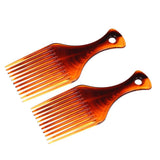 Maxbell 2pcs Women Men Afro Pick Hair Comb Hairdressing Styling Slick Back Hair Style Brush Tool - Aladdin Shoppers