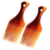 Maxbell 2pcs Women Men Afro Pick Hair Comb Hairdressing Styling Slick Back Hair Style Brush Tool - Aladdin Shoppers