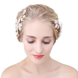 Maxbell 2pieces Handmade Bridal Beaded Pearl Flower Hair Combs Hair Accessory - Aladdin Shoppers