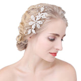 Maxbell 2pieces Handmade Bridal Beaded Pearl Flower Hair Combs Hair Accessory - Aladdin Shoppers