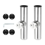 Maxbell 2x Boat 316 Stain Steel Fishing Rod Holder Clamp-on 19mm to 32mm Rail Kayak - Aladdin Shoppers