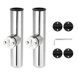 Maxbell 2x Boat 316 Stain Steel Fishing Rod Holder Clamp-on 19mm to 32mm Rail Kayak - Aladdin Shoppers