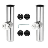 Maxbell 2x Boat 316 Stain Steel Fishing Rod Holder Clamp-on 19mm to 32mm Rail Kayak - Aladdin Shoppers