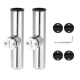 Maxbell 2x Boat 316 Stain Steel Fishing Rod Holder Clamp-on 19mm to 32mm Rail Kayak - Aladdin Shoppers