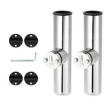 Maxbell 2x Boat 316 Stain Steel Fishing Rod Holder Clamp-on 19mm to 32mm Rail Kayak - Aladdin Shoppers