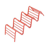 Maxbell 3~4 Slot Wave Shape Taco Holder Stainless Steel Mexican Display Rack Red - Aladdin Shoppers