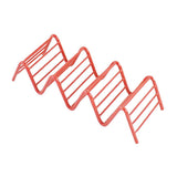 Maxbell 3~4 Slot Wave Shape Taco Holder Stainless Steel Mexican Display Rack Red - Aladdin Shoppers
