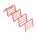 Maxbell 3~4 Slot Wave Shape Taco Holder Stainless Steel Mexican Display Rack Red - Aladdin Shoppers