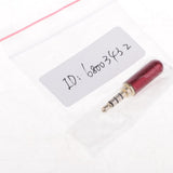 Maxbell 3.5mm 1/8" TRRS 4 Pole Male Plug A/V Solder Connector red - Aladdin Shoppers