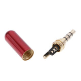 Maxbell 3.5mm 1/8" TRRS 4 Pole Male Plug A/V Solder Connector red - Aladdin Shoppers