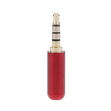 Maxbell 3.5mm 1/8" TRRS 4 Pole Male Plug A/V Solder Connector red - Aladdin Shoppers
