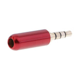 Maxbell 3.5mm 1/8" TRRS 4 Pole Male Plug A/V Solder Connector red - Aladdin Shoppers