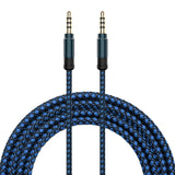 Maxbell 3.5mm Jack Audio Cable Nylon Braided Car Male to Male AUX Cable 1.5m Blue