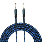 Maxbell 3.5mm Jack Audio Cable Nylon Braided Car Male to Male AUX Cable 1.5m Blue - Aladdin Shoppers