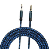 Maxbell 3.5mm Jack Audio Cable Nylon Braided Car Male to Male AUX Cable 1.5m Blue - Aladdin Shoppers