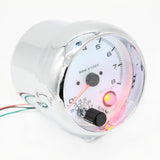 Maxbell 3.75 Inch 95mm White Face Car Tachometer Tacho Gauge w/ Shift Light 0-8000RPM - Aladdin Shoppers