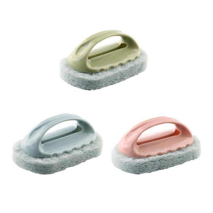 Maxbell 3 Pcs Kitchen Sink Scrub Pad Sponge Foam w/ Handle Bathroom Bathtub Cleaning - Aladdin Shoppers