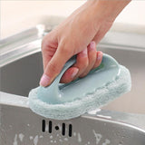 Maxbell 3 Pcs Kitchen Sink Scrub Pad Sponge Foam w/ Handle Bathroom Bathtub Cleaning - Aladdin Shoppers