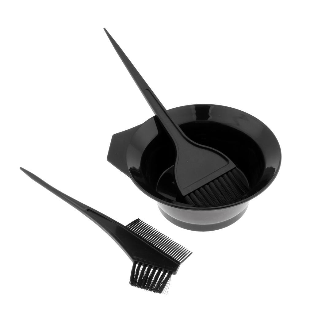 Maxbell 3 Pcs Plastic Salon Hair Coloring Dyeing Kit Color Dye Brush Comb Mixing Bowl Tint Bleach - Aladdin Shoppers