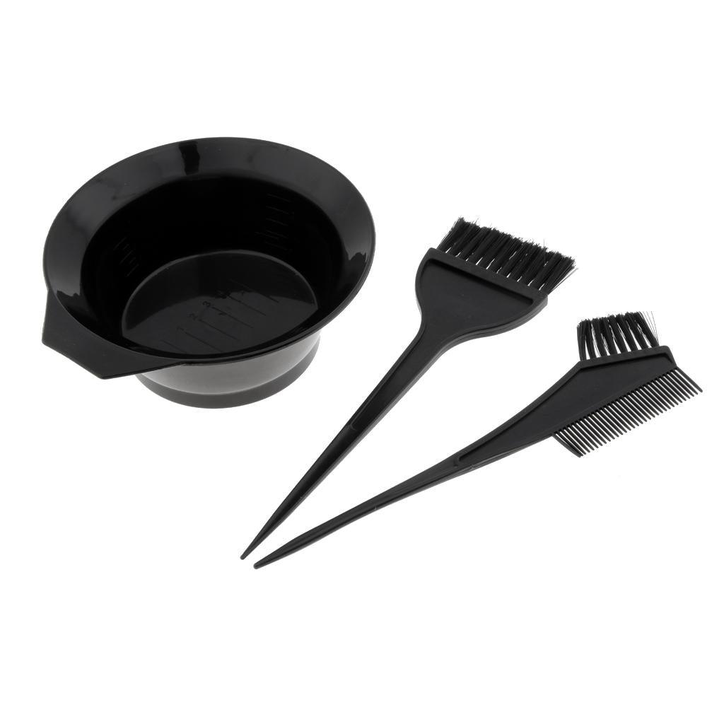 Maxbell 3 Pcs Plastic Salon Hair Coloring Dyeing Kit Color Dye Brush Comb Mixing Bowl Tint Bleach - Aladdin Shoppers