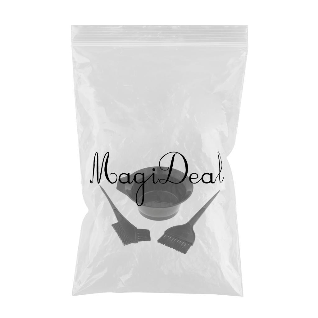 Maxbell 3 Pcs Plastic Salon Hair Coloring Dyeing Kit Color Dye Brush Comb Mixing Bowl Tint Bleach - Aladdin Shoppers