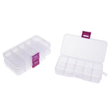 Maxbell 3 PCS Rectangle 10 Grids Plastic Storage Box Round Jewelry Bead Storage Plastic Box Container Craft Organizer - Aladdin Shoppers