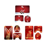 Maxbell 3 Pcs Xmas Bathmat Toilet Set Mat & Lid Cover Bathroom Set Style 1 - Aladdin Shoppers