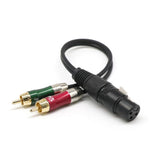 Maxbell 3-Pin XLR Female to 2 RCA Socket Audio Cord Converter Splitter Wire 30cm 12" - Aladdin Shoppers