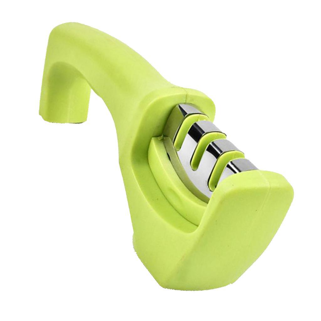 Maxbell 3-Stage Multi-function Knife Sharpener Blade Sharpening Kitchen Gadget Green - Aladdin Shoppers