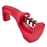 Maxbell 3-Stage Multi-function Knife Sharpener Blade Sharpening Kitchen Gadget Red - Aladdin Shoppers