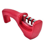 Maxbell 3-Stage Multi-function Knife Sharpener Blade Sharpening Kitchen Gadget Red - Aladdin Shoppers