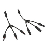 Maxbell 3 Way MC4 Solar Panel Cables Y Splitter M/FFF and F/MMM Parallel 1000V IP67 - Aladdin Shoppers