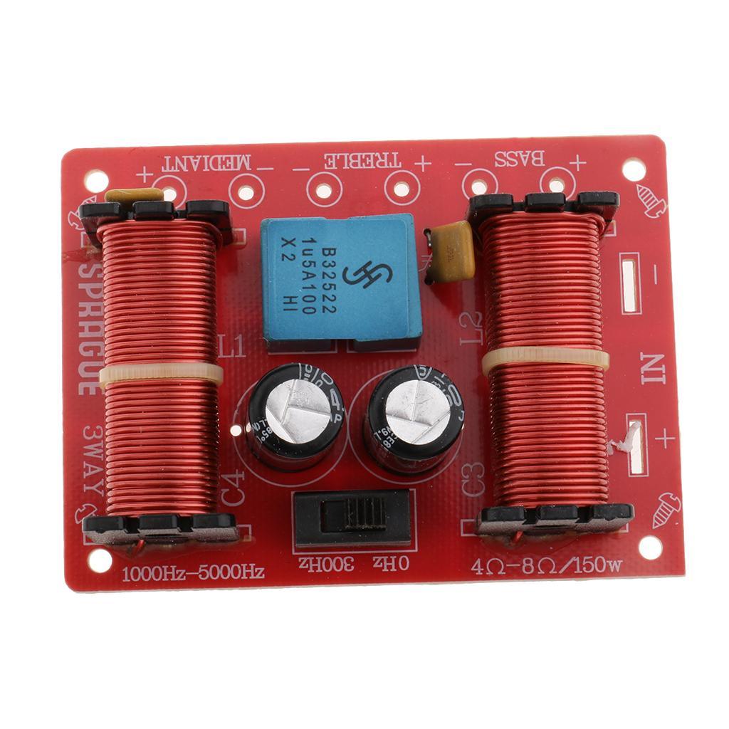 Maxbell 3 Way Speaker Crossover Audio Filter Frequency Divider for Car Home Hi/Mi/Lo - Aladdin Shoppers