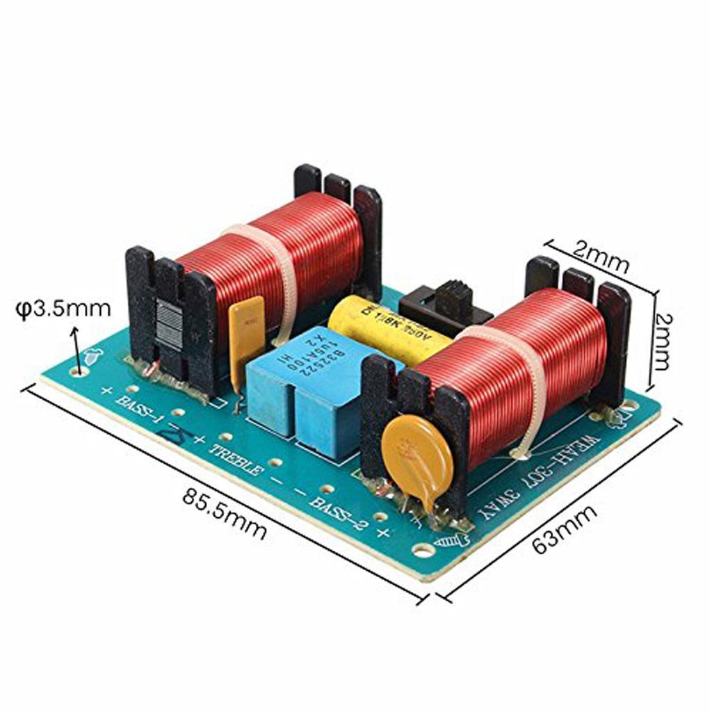 Maxbell 3 Way Speaker Crossover Audio Filter Frequency Divider for Car Home Hi/Mi/Lo - Aladdin Shoppers