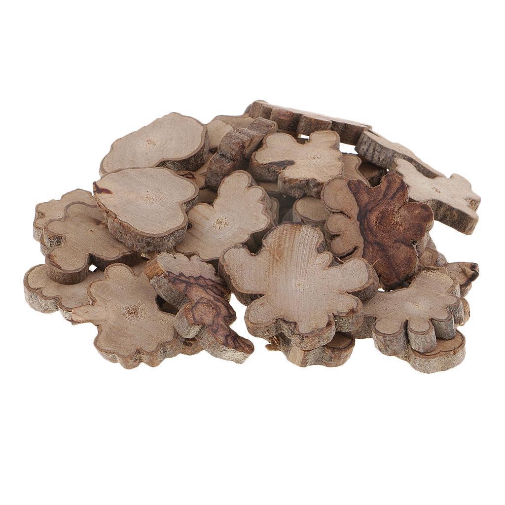 Maxbell 30 Pieces 20-40mm Rustic Wooden Wood Log Slices Natural Tree Bark, Small Size for Home Decoration & Rustic Wedding Centerpieces Favor DIY Arts Crafts - Aladdin Shoppers