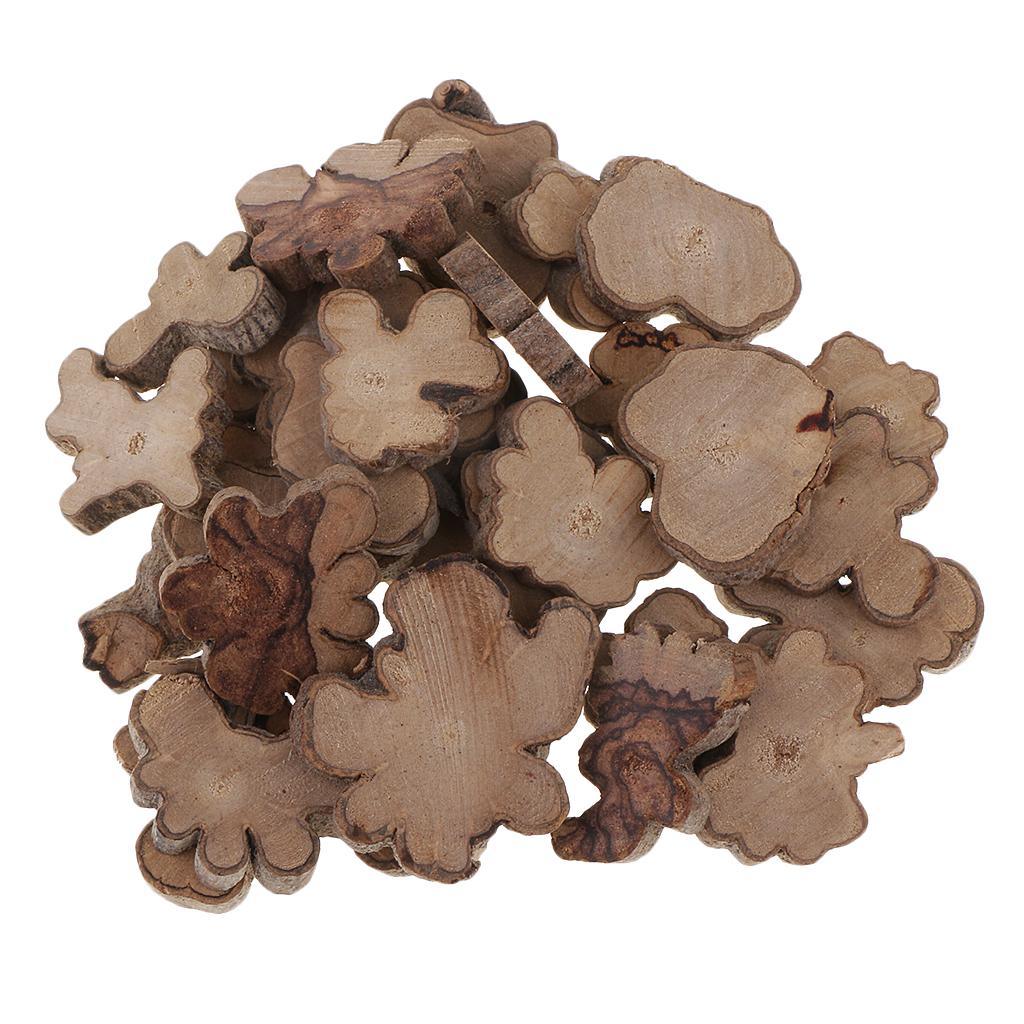 Maxbell 30 Pieces 20-40mm Rustic Wooden Wood Log Slices Natural Tree Bark, Small Size for Home Decoration & Rustic Wedding Centerpieces Favor DIY Arts Crafts - Aladdin Shoppers