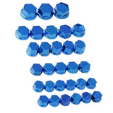 Maxbell 30 Pieces Motorcycle Screw Nut Bolt Cap Cover Decoration for Yamaha Blue - Aladdin Shoppers