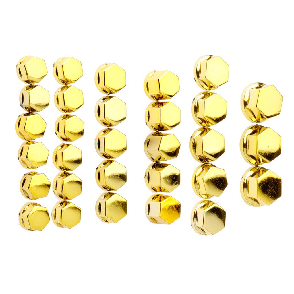 Maxbell 30 Pieces Motorcycle Screw Nut Bolt Cap Cover Decoration for Yamaha Golden - Aladdin Shoppers