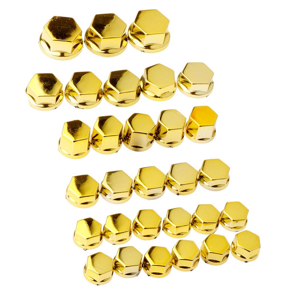 Maxbell 30 Pieces Motorcycle Screw Nut Bolt Cap Cover Decoration for Yamaha Golden - Aladdin Shoppers