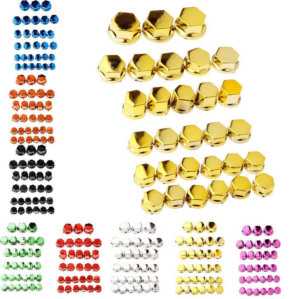 Maxbell 30 Pieces Motorcycle Screw Nut Bolt Cap Cover Decoration for Yamaha Golden - Aladdin Shoppers