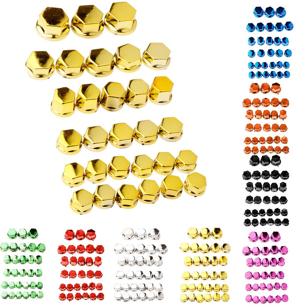 Maxbell 30 Pieces Motorcycle Screw Nut Bolt Cap Cover Decoration for Yamaha Golden - Aladdin Shoppers