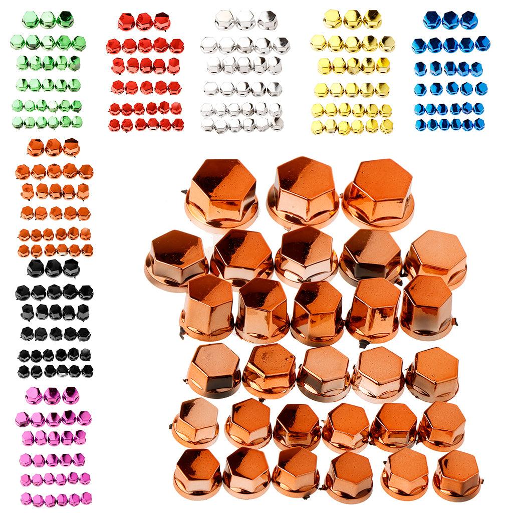 Maxbell 30 Pieces Motorcycle Screw Nut Bolt Cap Cover Decoration for Yamaha Golden - Aladdin Shoppers