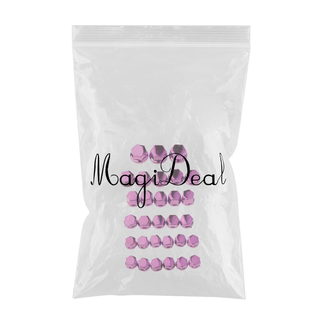 Maxbell 30 Pieces Motorcycle Screw Nut Bolt Cap Cover Decoration for Yamaha Purple - Aladdin Shoppers
