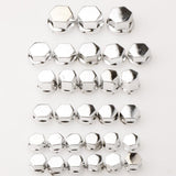Maxbell 30 Pieces Motorcycle Screw Nut Bolt Cap Cover Decoration for Yamaha Silver - Aladdin Shoppers