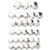 Maxbell 30 Pieces Motorcycle Screw Nut Bolt Cap Cover Decoration for Yamaha Silver - Aladdin Shoppers
